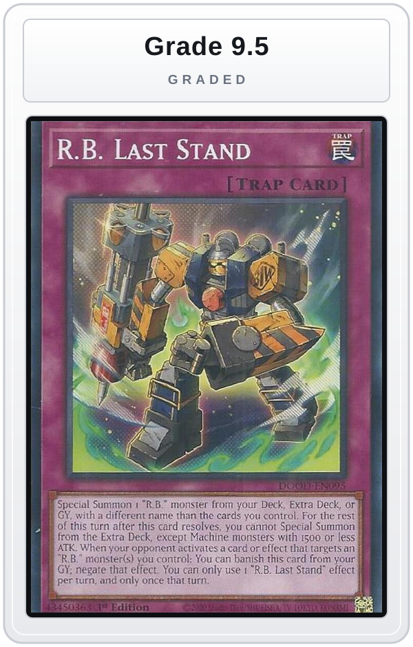 Graded - R.B. Last Stand — Grade 9.5 graded overlay