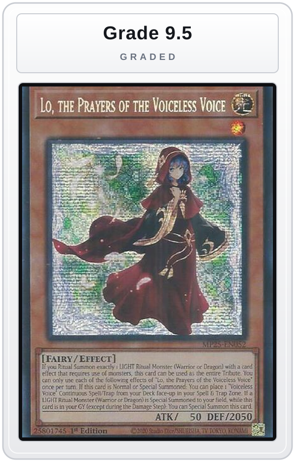 Graded - Lo, the Prayers of the Voiceless Voice — Grade 9.5 graded overlay
