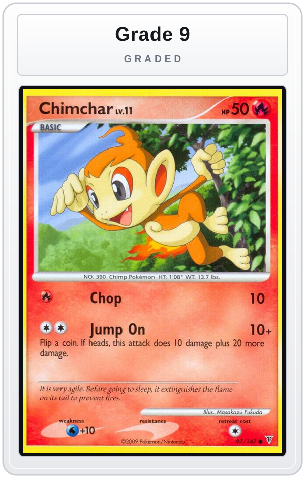 Graded - Chimchar — Grade 9 graded overlay