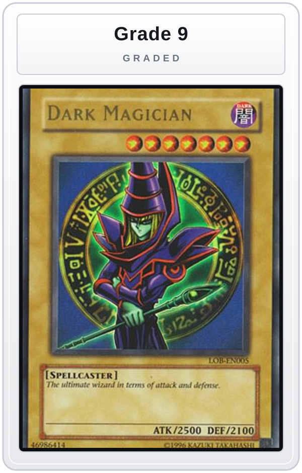 Graded - Dark Magician — Grade 9 graded overlay