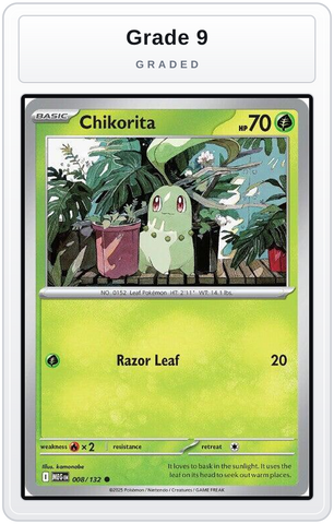Graded - Chikorita — Grade 9 graded overlay