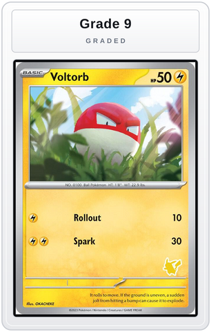 Graded - Voltorb — Grade 9 graded overlay