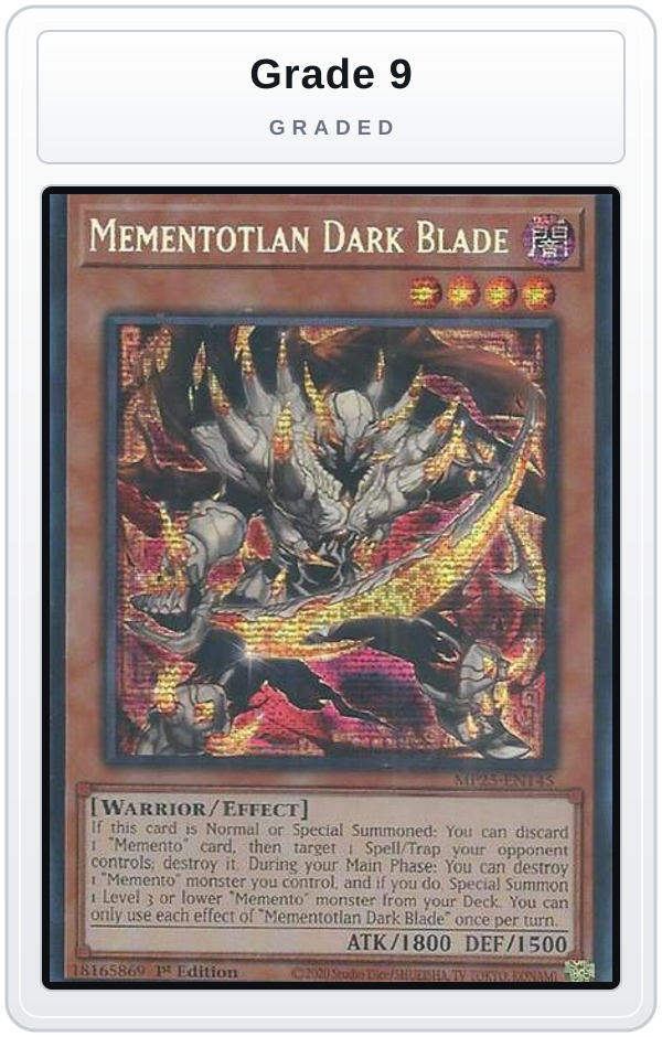 Graded - Mementotlan Dark Blade — Grade 9 graded overlay