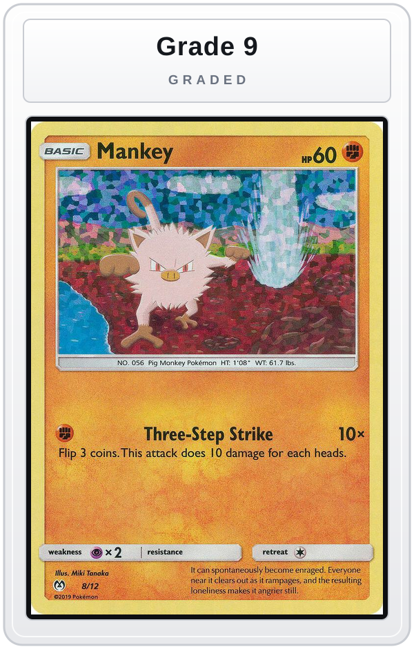 Graded - Mankey - 8/12 — Grade 9 graded overlay