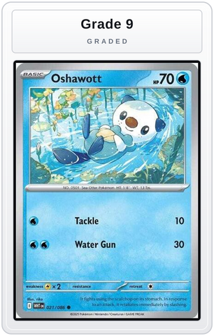 Graded - Oshawott — Grade 9 graded overlay