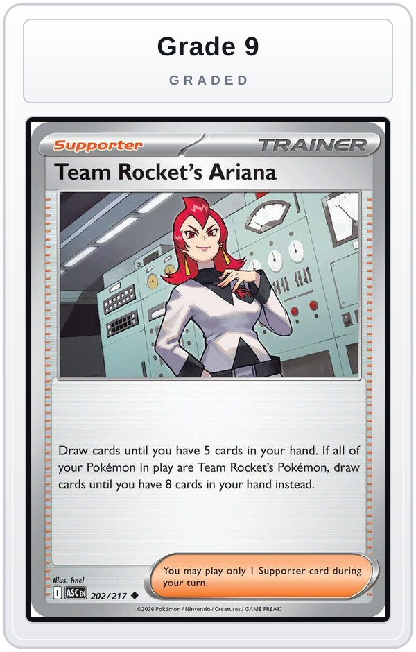 Graded - Team Rocket's Ariana — Grade 9 graded overlay
