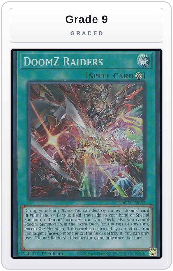 Graded - DoomZ Raiders — Grade 9 graded overlay