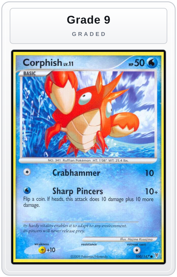 Graded - Corphish — Grade 9 graded overlay