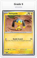 Graded - Helioptile - 052/132 — Grade 9 graded overlay