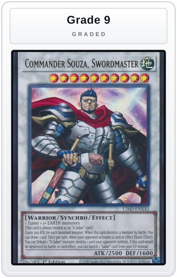 Graded - Commander Souza, Swordmaster — Grade 9 graded overlay