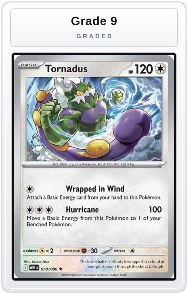 Graded - Tornadus — Grade 9 graded overlay