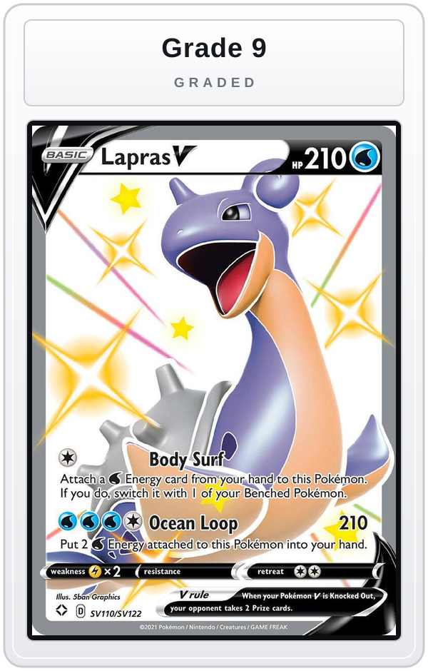 Graded - Lapras V — Grade 9 graded overlay