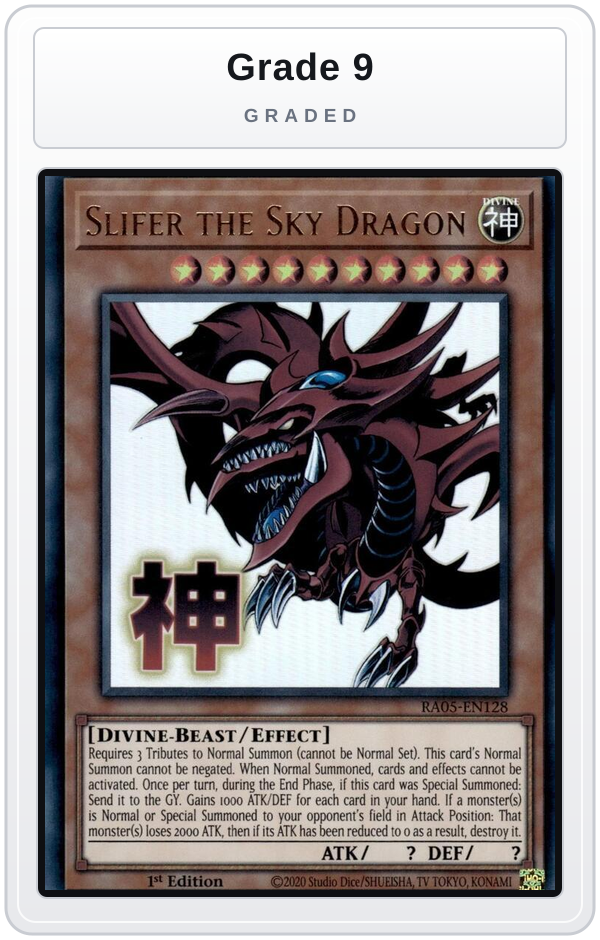 Graded - Slifer the Sky Dragon — Grade 9 graded overlay