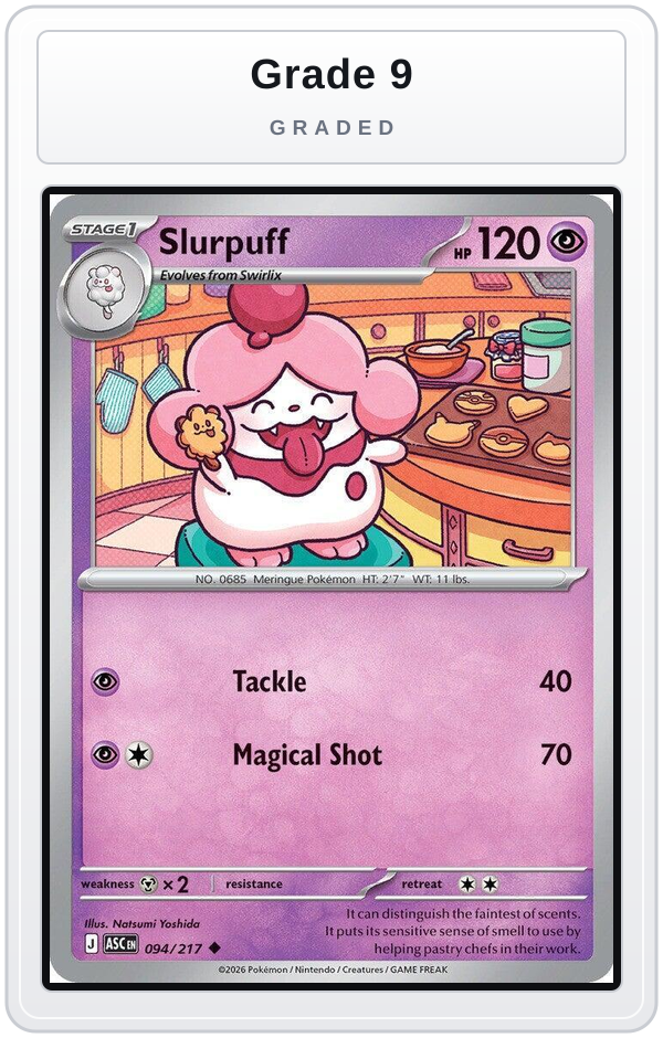 Graded - Slurpuff - 094/217 — Grade 9 graded overlay