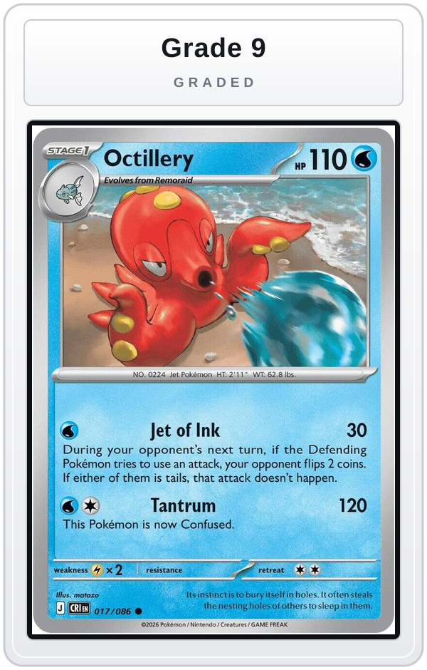 Graded - Octillery — Grade 9 graded overlay