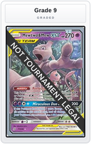 Graded - Mewtwo & Mew GX - 2019 (Henry Brand) — Grade 9 graded overlay