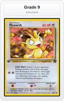 Graded - Meowth — Grade 9 graded overlay