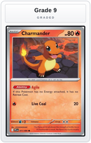 Graded - Charmander — Grade 9 graded overlay