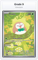 Graded - Rowlet - 090/088 — Grade 9 graded overlay