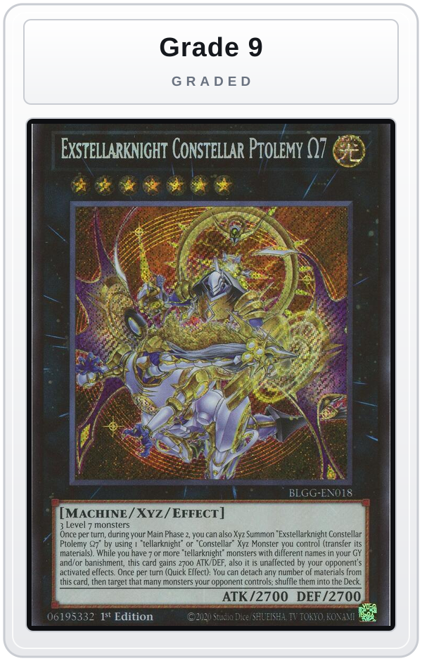 Graded - Exstellarknight Constellar Ptolemy Omega 7 — Grade 9 graded overlay