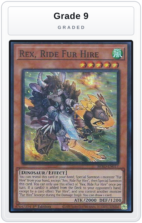 Graded - Rex, Ride Fur Hire — Grade 9 graded overlay