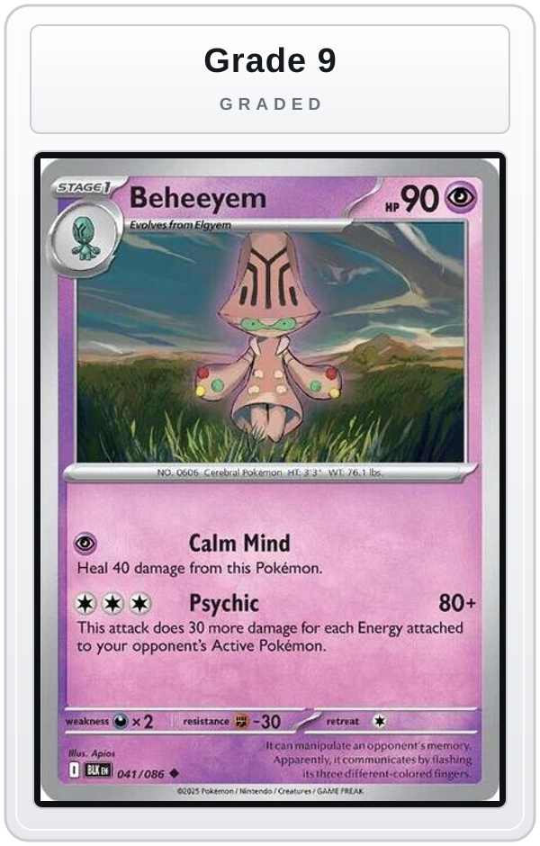 Graded - Beheeyem — Grade 9 graded overlay