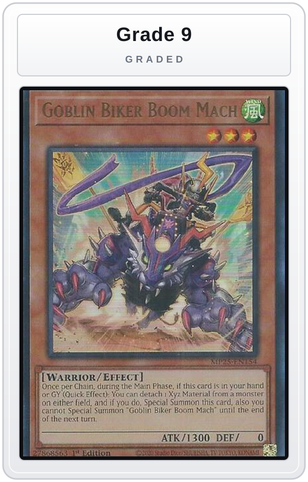 Graded - Goblin Biker Boom Mach — Grade 9 graded overlay
