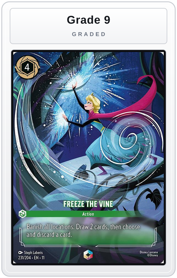 Graded - Freeze the Vine (Enchanted) — Grade 9 graded overlay