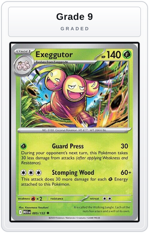 Graded - Exeggutor - 005/132 — Grade 9 graded overlay