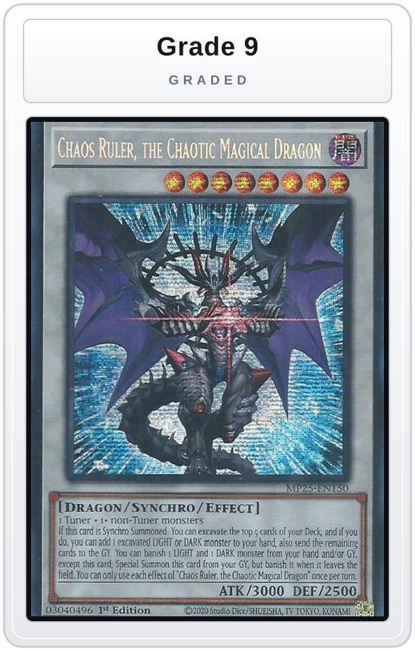 Graded - Chaos Ruler, the Chaotic Magical Dragon — Grade 9 graded overlay