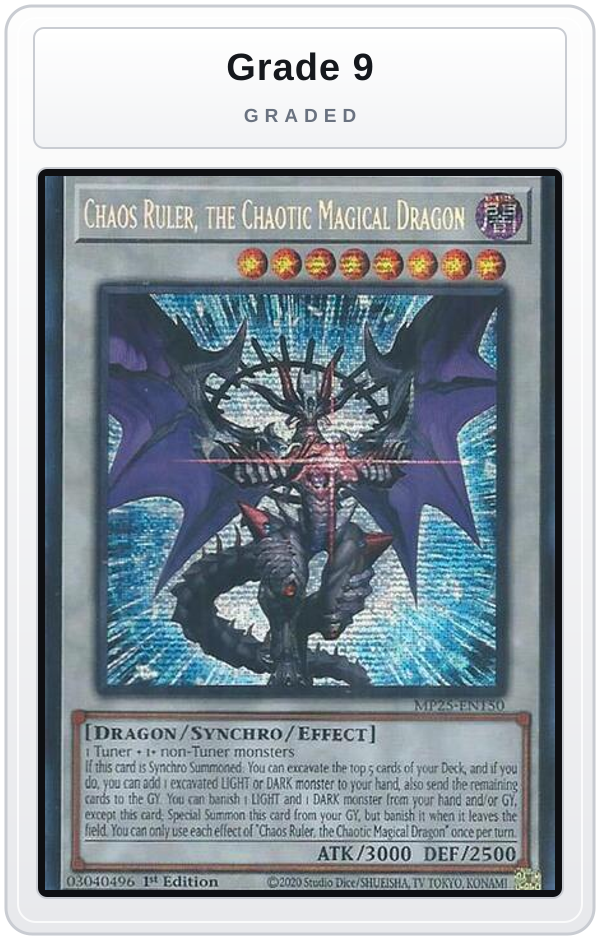 Graded - Chaos Ruler, the Chaotic Magical Dragon — Grade 9 graded overlay