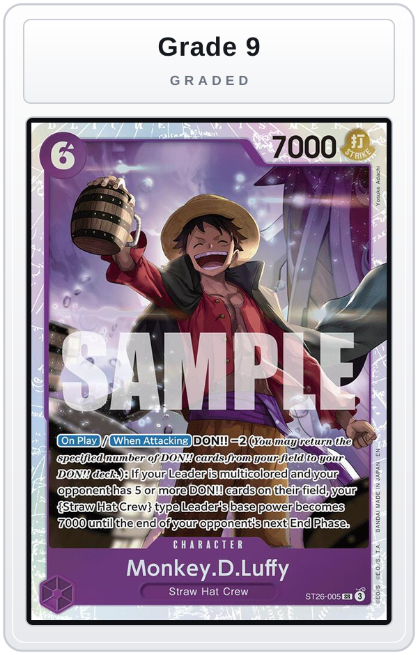 Graded - Monkey.D.Luffy (ST26-005) — Grade 9 graded overlay
