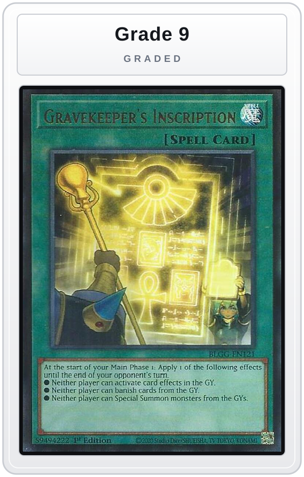 Graded - Gravekeeper's Inscription — Grade 9 graded overlay
