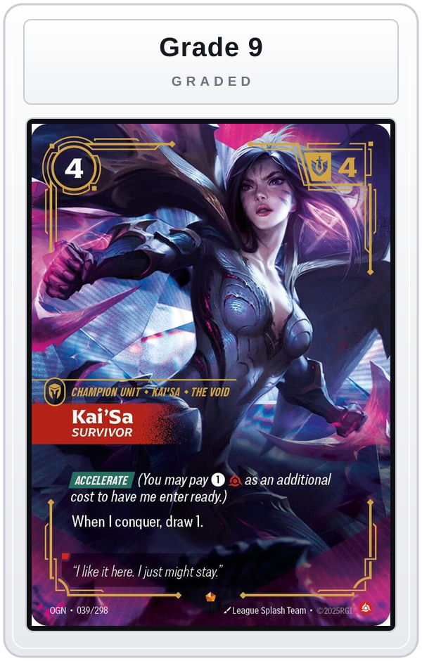 Graded - Kai'Sa, Survivor — Grade 9 graded overlay