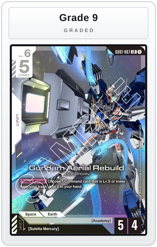 Graded - Gundam Aerial Rebuild — Grade 9 graded overlay