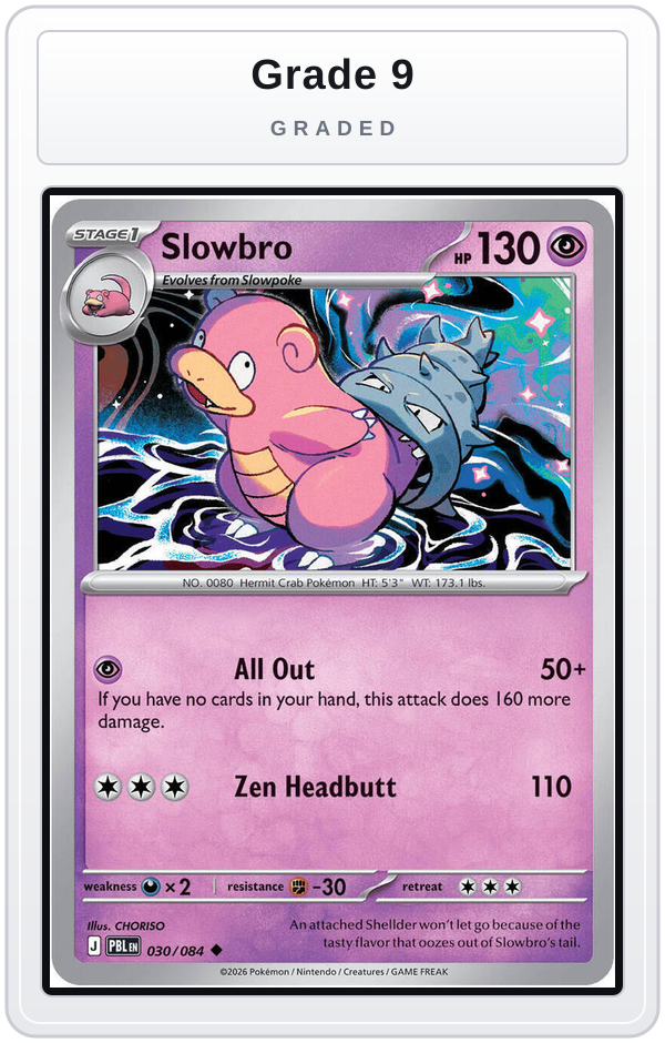 Graded - Slowbro - 030/084 — Grade 9 graded overlay