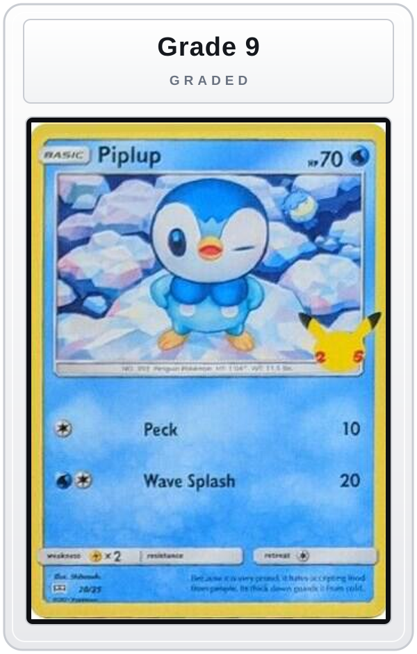 Graded - Piplup - 20/25 — Grade 9 graded overlay