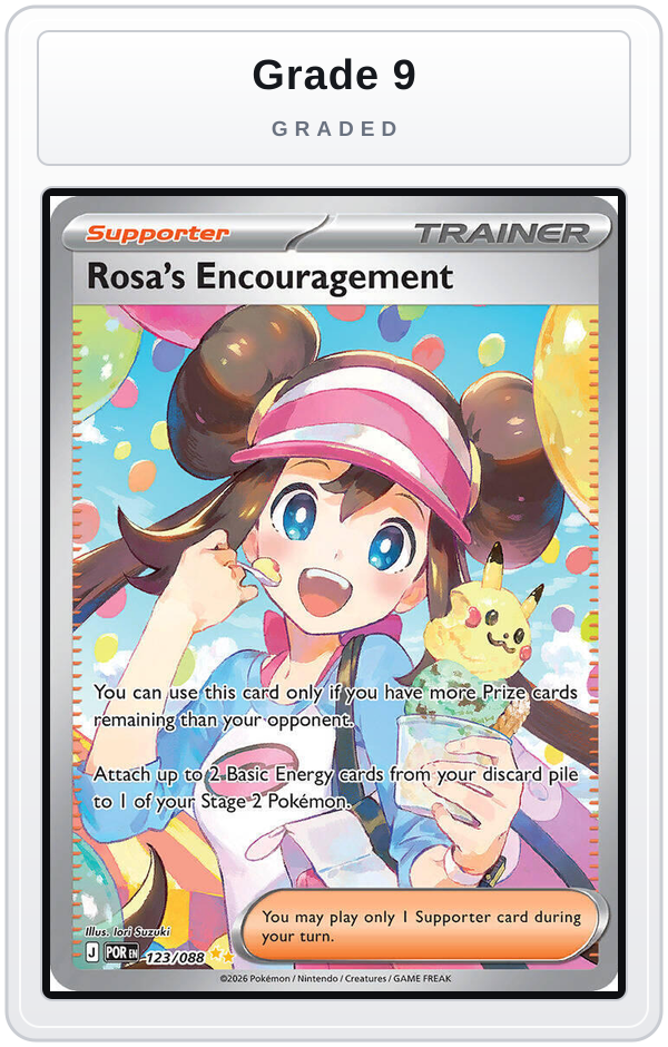 Graded - Rosa's Encouragement - 123/088 — Grade 9 graded overlay