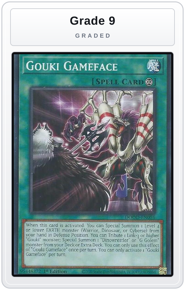 Graded - Gouki Gameface — Grade 9 graded overlay
