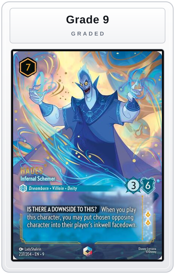 Graded - Hades - Infernal Schemer (Enchanted) — Grade 9 graded overlay