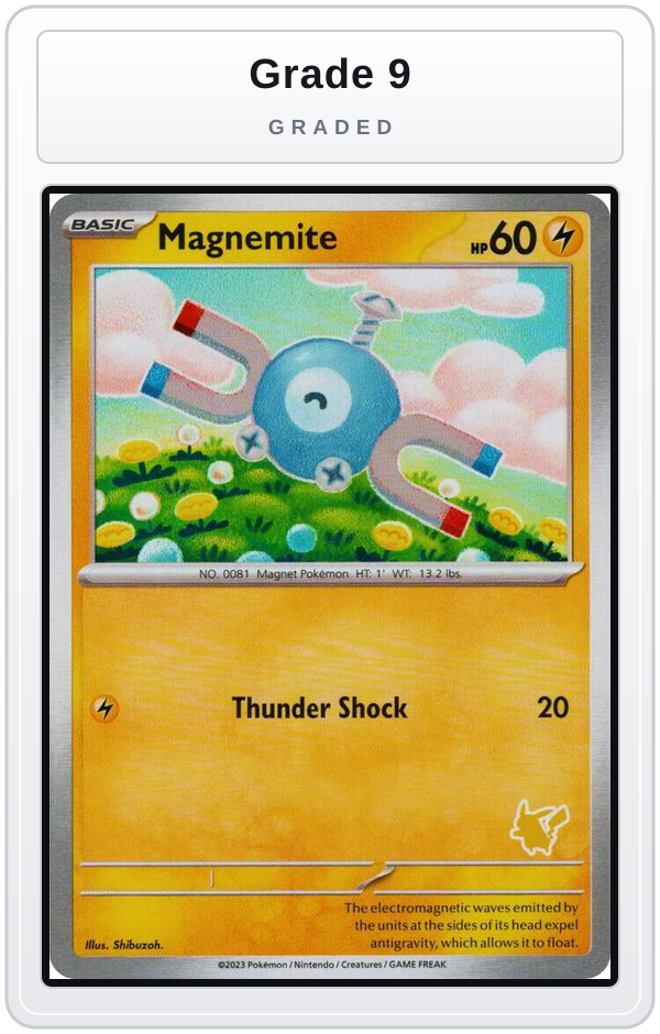 Graded - Magnemite — Grade 9 graded overlay