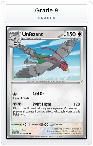 Graded - Unfezant — Grade 9 graded overlay