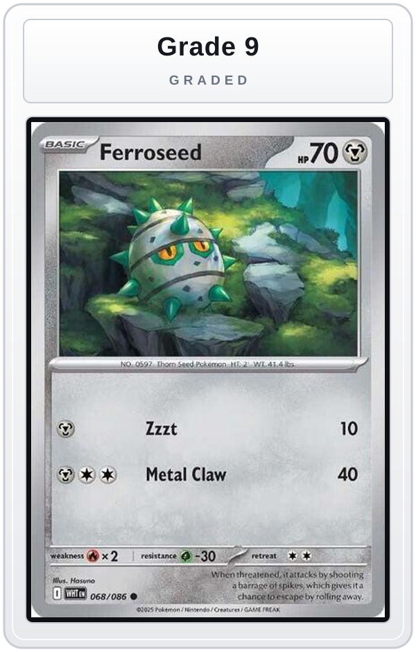 Graded - Ferroseed — Grade 9 graded overlay