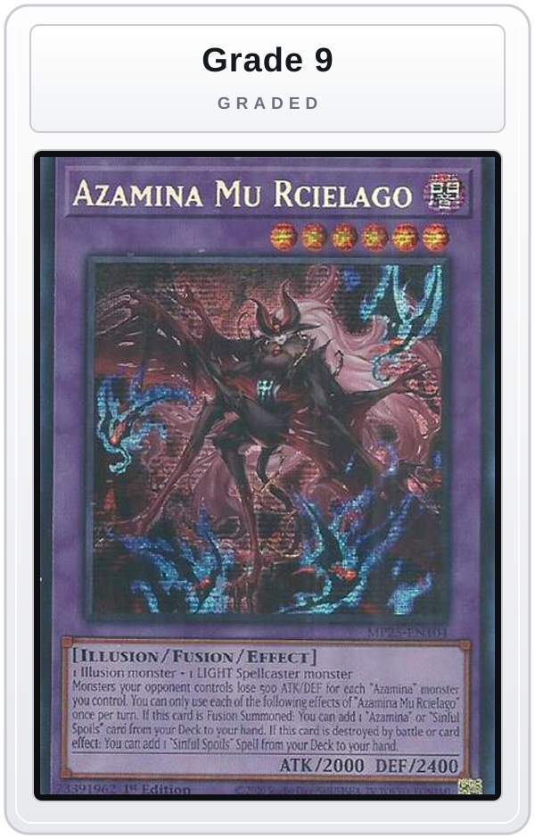 Graded - Azamina Mu Rcielago — Grade 9 graded overlay