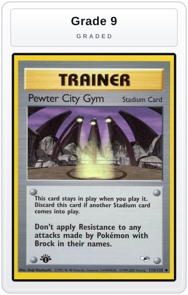 Graded - Pewter City Gym — Grade 9 graded overlay