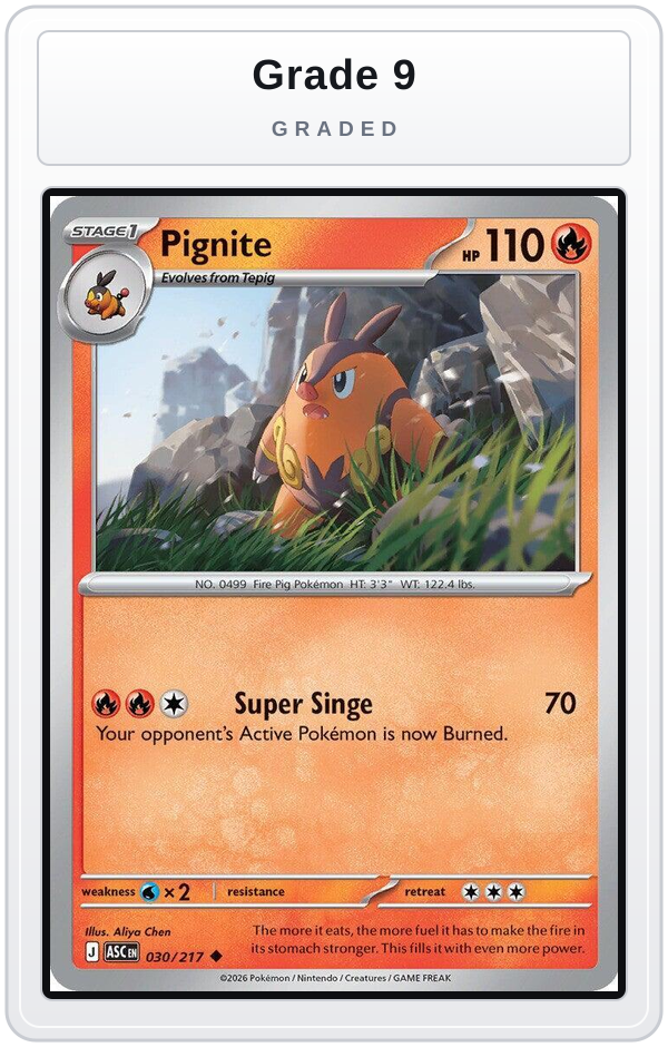 Graded - Pignite — Grade 9 graded overlay