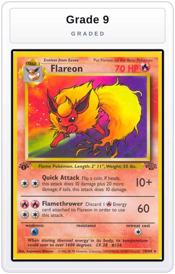 Graded - Flareon (19) — Grade 9 graded overlay