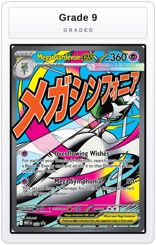 Graded - Mega Gardevoir ex - 032 — Grade 9 graded overlay