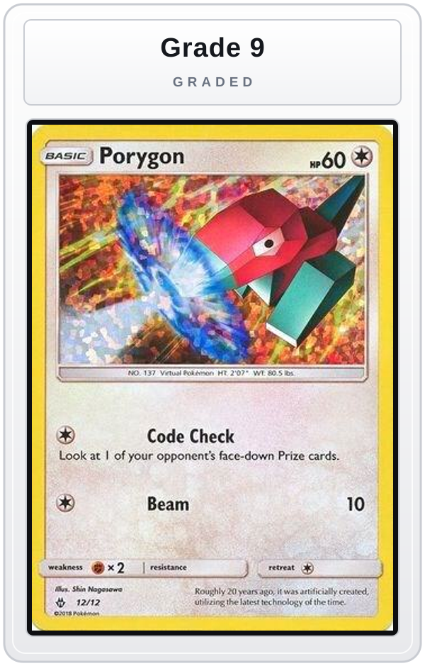 Graded - Porygon - 12/12 — Grade 9 graded overlay
