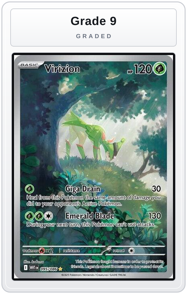 Graded - Virizion - 095/086 — Grade 9 graded overlay